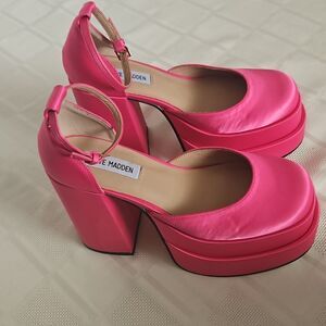 Steve Madden Pink Tamy Platform Heels